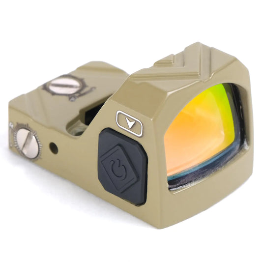 UL2 Red Dot Sight 1x22mm 3 MOA Reticle (RMR Pistol Cut) Reflex Pistol Sight 20mm Picatinny Mount Included (TAN)