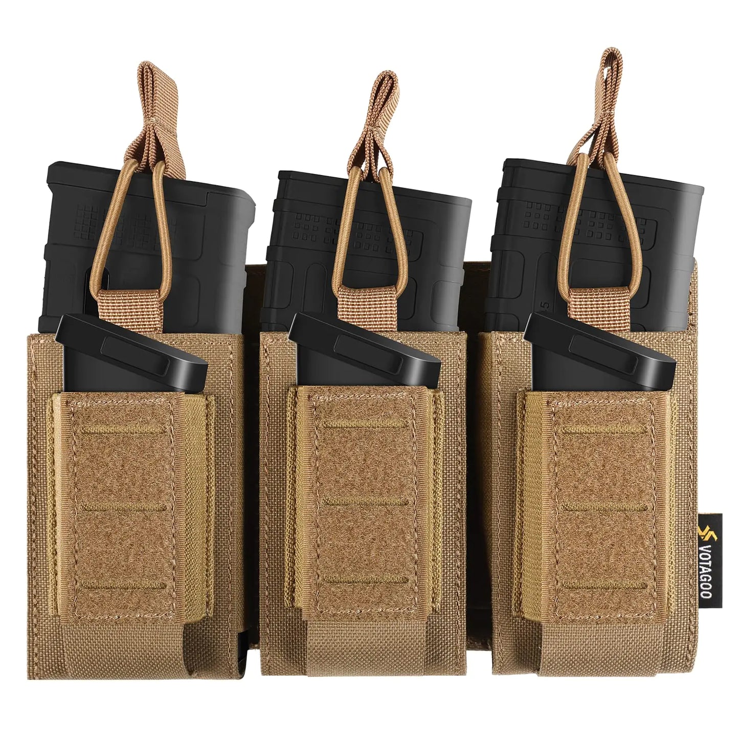 VOTAGOO Molle Mag Pouch 5.56mm 9mm Open-Top Magazine Pouch Single/Double/Triple